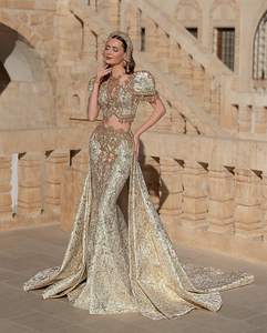 Premium Handmade Satin Bridal <b>Dress</b> Luxurious Embroidery Traditional Turkey <b>Style</b> for Weddings & Parties Natural Waistline - Product Image 1