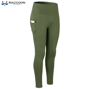 Women's High Waist Thick Compression <b>Leggings</b> Breathable Anti-Bacterial Solid <b>Pattern</b> Gym Yoga Running Wear High Quality Raccoon - Product Image 4