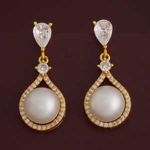 92.5 Sterling <b>Silver</b> <b>Drop</b> <b>Earrings</b> with Water <b>Drop</b> Shape and Tassel Design for Wedding and Party Occasions - Product Image 5