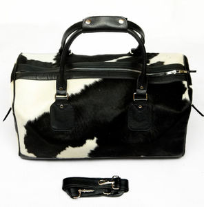 Classic <b>Travel</b> Golf Sport Duffel Cowhide <b>Bag</b> Luxurious Hairs on Cowhide Leather Duffel <b>Bag</b> <b>for</b> Men & Women in wholesale price - Product Image 6