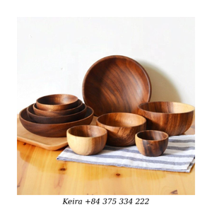 Tazón de Madera de Bambú para Servir Alimentos, Almacenamiento y Decoración de Cocina Ecológica, Vietnam - Product Image 3