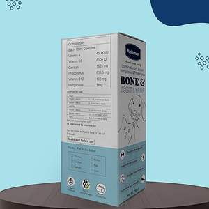 Sirop Aniamor pour les soins des os et des articulations des chiens et des chats |   Aide à la formation osseuse |   Complément alimentaire pour chiens et chats, saveur poulet |   200 ml - Product Image 3