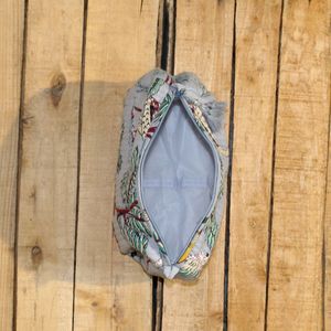 Reusable <b>Quilted</b> Cotton Case for Pouch Set Three Jungle Print Travel <b>Makeup</b> <b>Bags</b> Eco-Friendly Tassel Handle Portable - Product Image 4