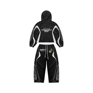 Conjunto de Pantalones y Sudadera Cortavientos Unisex de Poliéster Ligero, Resistente al Viento, con Logotipo Personalizado OEM y Diseño Reflectante - Product Image 3