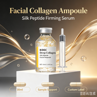 Ampoule faciale au collagène et aux peptides de soie, sérum liftant intensif pour le visage, anti-âge, raffermissant, hydratant