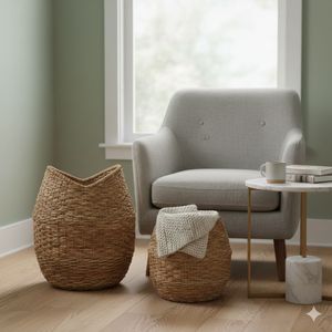 Ensemble de 2 paniers GENTONG CORONG en écorce de bananier et fibre de coco, artisanat - Product Image 5