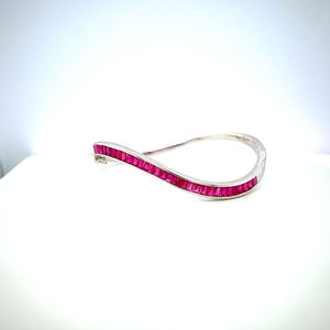 Pink <b>Ruby</b> Gemstone Tennis <b>Bracelet</b> Trendy Classic Style Jewelry for Women Party Wear and All Seasons for Gifting - Product Image 2