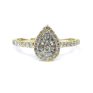 Prix d'usine – Bijoux de fiançailles et de mariage adorables, meilleure qualité, or jaune 18 carats, diamant naturel taille brillant, sertissage pavé - Product Image 1