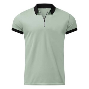 Polos de talla grande de algodón de verano, camisetas de Golf ajustadas de manga corta para hombre, pulóver, ropa para hombre, camisetas personalizadas con media cremallera - Product Image 1