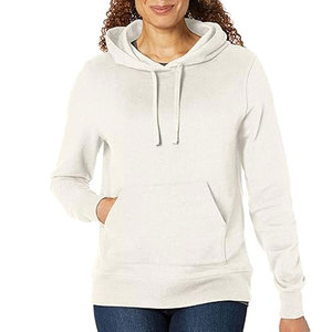 Grande y alto Otoño e Invierno Nuevo Color sólido Más suéter con capucha de lana Estilo de calle para mujer Sudaderas con capucha de invierno a granel lisas en blanco - Product Image 3