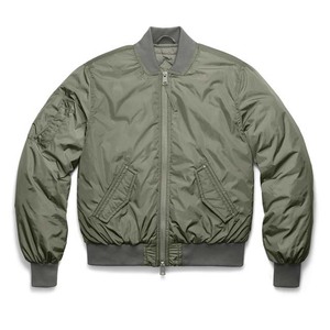 Chaqueta Bomber para hombre, tela de nailon, tela de nailon negra, chaqueta de satén de gran tamaño, chaqueta Bomber acolchada recortada gruesa - Product Image 1