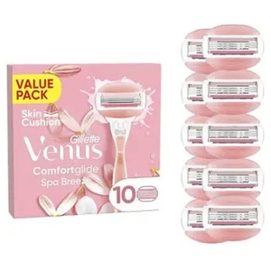 ใบมีดโกนจิลเลตต์ วีนัส คอมฟอร์ทไกลด์ สปา บรีซ สำหรับผู้หญิง แพ็ค 10 ชิ้น ใบมีด 3 ชั้น ให้การโกนที่เรียบเนียนและใกล้ชิดผิว - Product Image 1