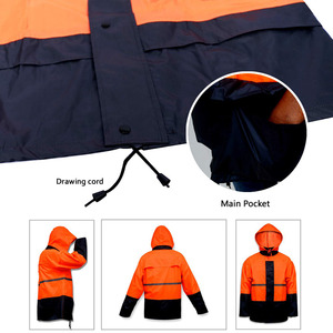 Trajes de lluvia al por mayor transpirables recién llegados para hombre traje de lluvia con cuello con capucha impermeable al aire libre para hombre - Product Image 4