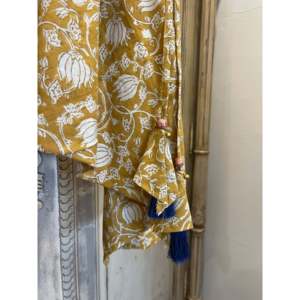 Pantalones Harem para Mujer - Pantalones Deportivos Elásticos de Cintura Alta con Estampado Formal, Talla Única, Color Cúrcuma, Transpirables y con Efecto Arrugado - Product Image 3