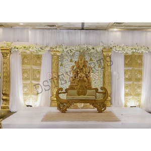 Escenario Temático Tradicional para Bodas en Malasia, Decoración para la Gran Ceremonia de Boda Tamil, Escenario para la Recepción de la Boda Tamil - Product Image 1