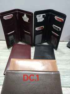Cartera de Negocios de Cuero Vacuno para Hombre, Monedero Corto de Moda con Cierre de Cremallera DC.1 - Product Image 2
