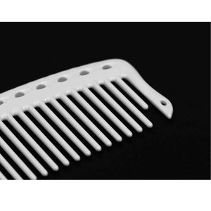 JPBQ Parthenon Classic White YS-606 Wide Tooth <b>Comb</b> Flat Type with Plastic/PC Handle for Home Travel Salon Use - Product Image 3