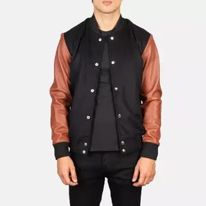 Chaqueta universitaria con estilo para hombre, bordado personalizado, cálido, informal, atlético, ropa de abrigo para otoño, invierno, patrón deportivo universitario - Product Image 2