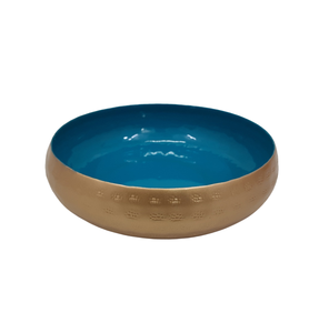 Kitchenware High Quality <b>Metal</b> Iron Round Bowl Blue Meena Modern Design Fruit Bowl for Table <b>Top</b> & Restaurant Supplies - Product Image 3