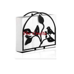 Porte-serviettes de conception classique en fer porte-papier de soie de couleur noire avec porte-serviettes de la plus haute qualité en vrac - Product Image 4