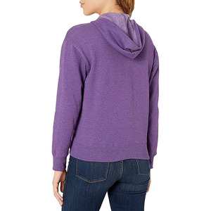 เสื้อฮู้ดของผู้หญิงแขนยาวเสื้อฮู้ดสีพื้นแบบกำหนดเอง - Product Image 6