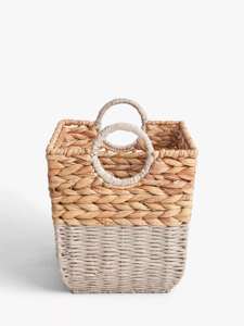 Water Hyacinth and Paper <b>Rope</b> Storage <b>Basket</b> Handwoven Storage <b>Basket</b> Wholesale eco-friendly Made by VgreenArt from Vietnam - Product Image 2