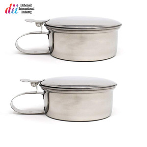 Gobelet à crachats en acier inoxydable avec couvercle Gallipot & Gobelets à crachats Instruments chirurgicaux Manuels Réutilisables par Debonairii - Product Image 3