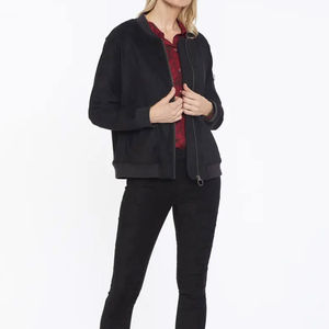 Top à la mode 2024 nouvelle mode respirant grande taille femmes Bomber veste tenue décontracté avec technique teint uni - Product Image 4