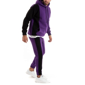 Venta al por mayor de diseño personalizado Unisex Training Jogger 2 piezas conjuntos con capucha pantalones de chándal y Sudadera con capucha 100% algodón que absorbe el sudor ligero - Product Image 4