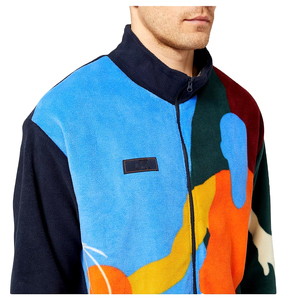 Chaqueta polar de forro polar para interior y exterior, chaqueta polar de forro polar para hombre personalizada con logotipo personalizado y cremallera completa para hombre - Product Image 4