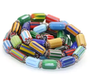 Cuentas de cristal de Murano con diseño de Chevron multicapa Vintage, joyería hecha a mano para manualidades, suministro a granel al por mayor - Product Image 2