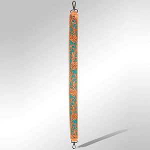 New Arrival Hand <b>Tooled</b> <b>Leather</b> Wristlet Key Fobs Embossed Floral Print <b>Leather</b> Key Rings <b>Tooled</b> <b>Leather</b> Accessories Key Straps - Product Image 4