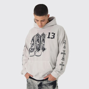 Premium Quality Unisex Hoodies Men's Custom <b>Screen</b> <b>Printed</b> Logo Heavyweight Cotton Terry Fleece Winter New OEM Embroidered - Product Image 1
