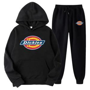 ชุดเซ็ตแฟชั่นหรูหราสำหรับผู้ชายและผู้หญิง สไตล์ลำลอง สำหรับฤดูใบไม้ร่วงและฤดูหนาว เสื้อฮู้ดมีซิปผ้าฟลีซ กระเป๋าปักลาย พร้อมกางเกงขายาว ปักลาย 3 มิติ - Product Image 4