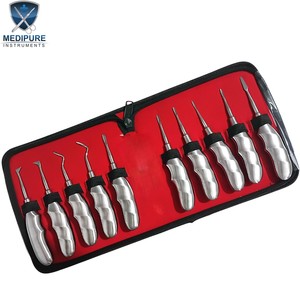 Ensemble d'élévateurs radiculaires dentaires utilisés pour les extractions dentaires et la chirurgie buccale, conçus pour les racines difficiles, instruments dentaires - Product Image 4