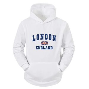 2025 Sudadera con capucha de algodón de gran tamaño para hombre, sudadera gruesa anticontracción de alta calidad con bordado, personalizable, teñido liso, Invierno - Product Image 2