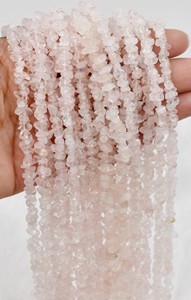 Cuentas de Cuarzo Rosa Natural de Primera Calidad, Sin Cortar, Piedras Curativas para Joyería y Meditación - Product Image 5