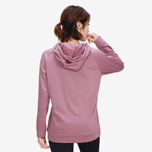 OEM nuevo diseño con capucha 100% algodón pulóver sólido logotipo personalizado bordado sudadera mujeres sudaderas con capucha con cremallera y conjunto de Jogger - Product Image 5