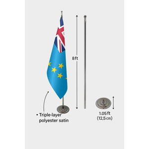 Custom <b>Flag</b> of Tuvalu-3x5ft Aluminum <b>Pole</b> Digital Printing Custom Logo - Product Image 6