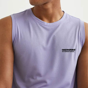 Camisetas sin mangas transpirables de diseño personalizado para hombre para deportes y ropa de calle para correr en el gimnasio o uso en la calle-a granel - Product Image 5