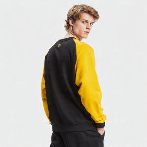 Sudadera de Forro Polar para Hombre, Cuello Redondo, Manga Larga, Diseño Holgado con Estampado Digital, Estilo Casual con Hombros Caídos - Product Image 2