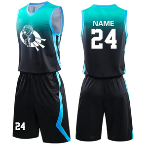 Conjunto de camisetas de baloncesto cómodas de alto rendimiento transpirables con nombre de equipo personalizable - Product Image 5