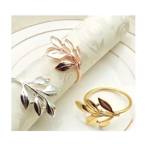 Anillos de tendencia superior para servilletas con decoración de mesa de Metal, anillos redondos, superventas, decoración de servilletas de tejido decorativo de alta calidad - Product Image 5