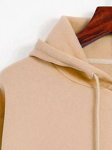 เสื้อฮู้ดผู้ชายคุณภาพสูง ดีไซน์สตรีทอเมริกัน ตกแต่งด้วยคริสตัล ลายเรียบ โลโก้คริสตัลทั้งตัวด้านหน้า - Product Image 2