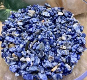 Chips de cristal de sodalita azul natural de calidad superior al por mayor piedra preciosa de meditación grabada para decoración del hogar para Feng Shui - Product Image 6