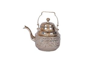 Juego de servidor de café de latón de diseño moderno hecho a mano de latón, tetera con martillado, nueva olla tallada a mano, olla decorativa de latón puro - Product Image 3