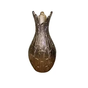 best quality Metal textured Bronze shaded <b>unique</b> design hot sale new style Aluminum wedding gold <b>Vase</b> flower - Product Image 1