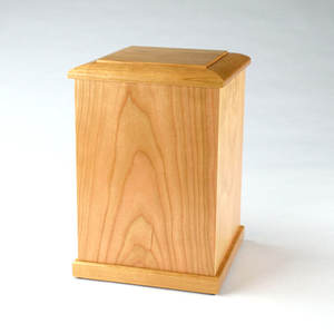 Urne funéraire en bois brun cerise de style américain Fournitures en bois durable pour les cendres humaines Funérailles - Product Image 3