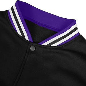 แจ็คเก็ตวาร์ซิตี้คุณภาพสูงสำหรับผู้ชาย รุ่นทอม ฮาร์ดี เวนอม สีดำและสีเทา ทำจากผ้าขนสัตว์และแขนเสื้อหนัง - Product Image 5