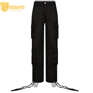 Pantalones cargo de talle alto para mujer Vaqueros elegantes de talle alto - Product Image 2